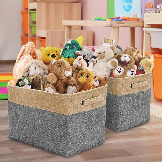 Sorbus Fabric Cubby Organizer Large Sturdy Foldable Storage Bins With Handles Lightweight And Durable 3 Pack