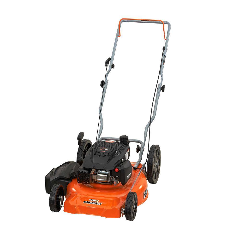 YARDMAX YG1550 21 in. 170cc 2-in-1 Gas Walk Behind Push Lawn Mower with High Rear Wheels