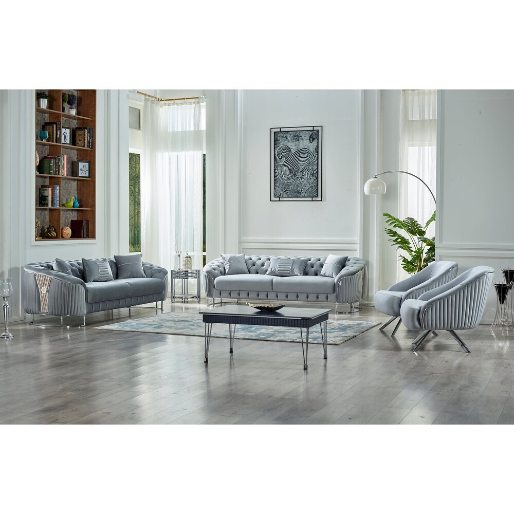 Leyla 3 Pieces Living Room Set 1 Sofa 2 Chair