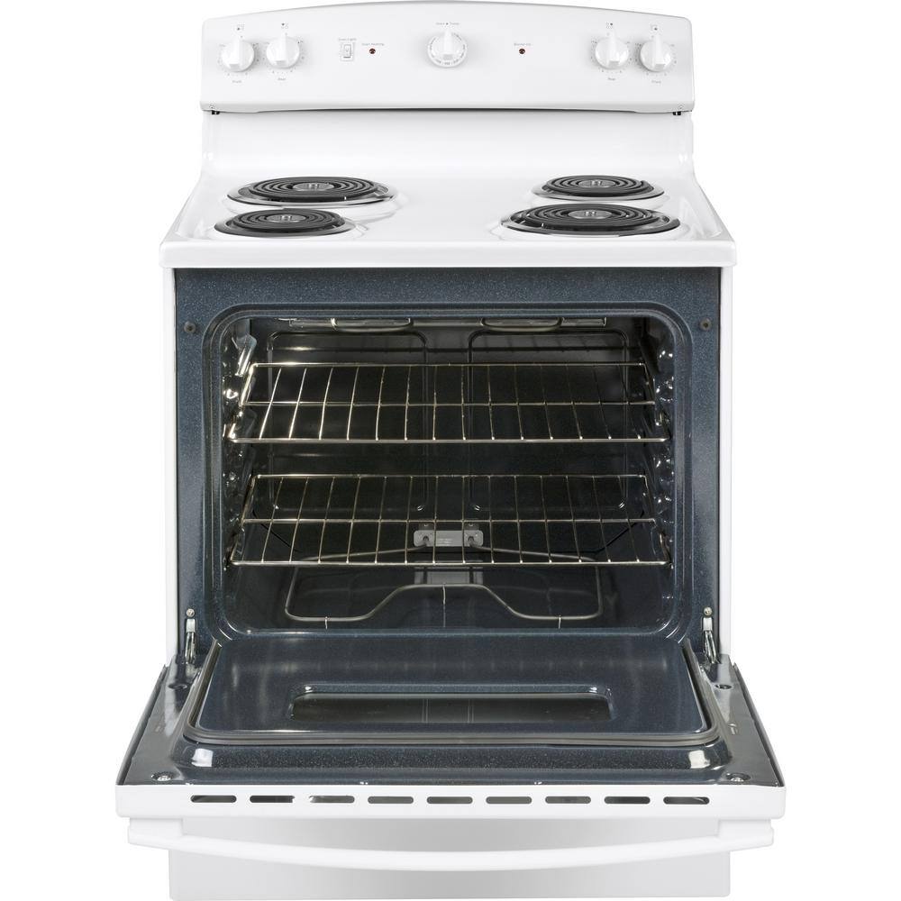 GE 30 in. 5.0 cu. ft. Freestanding Electric Range in White JBS160DMWW