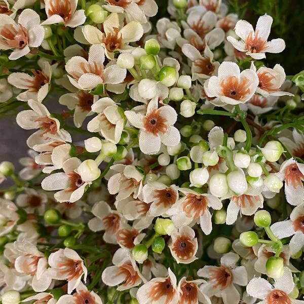 White Wax Flowers Artificial Flower