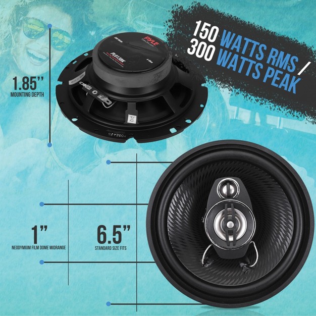 Pyle 6 5 inch 300 watt max 3 way Coaxial Speakers