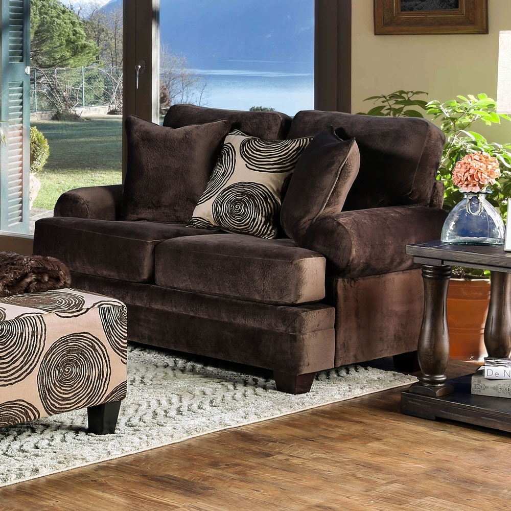 Jeta Contemporary Microfiber 3 Piece Living Room Set by Furniture of America