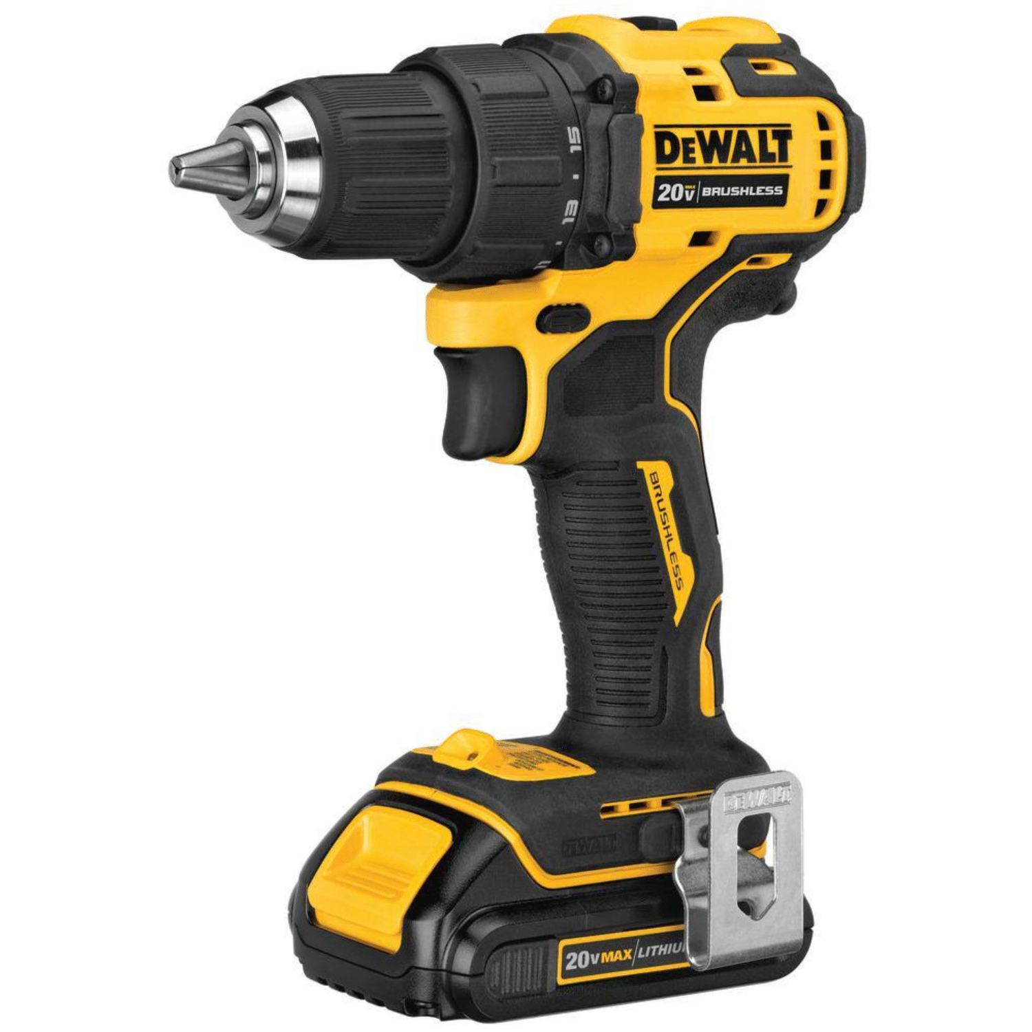 Dewalt Atomic 20v Max Cordless Brushless Compact 1/2 in. Drill/Driver， (2) 20V 1.3Ah Batteries and Oscillating Tool