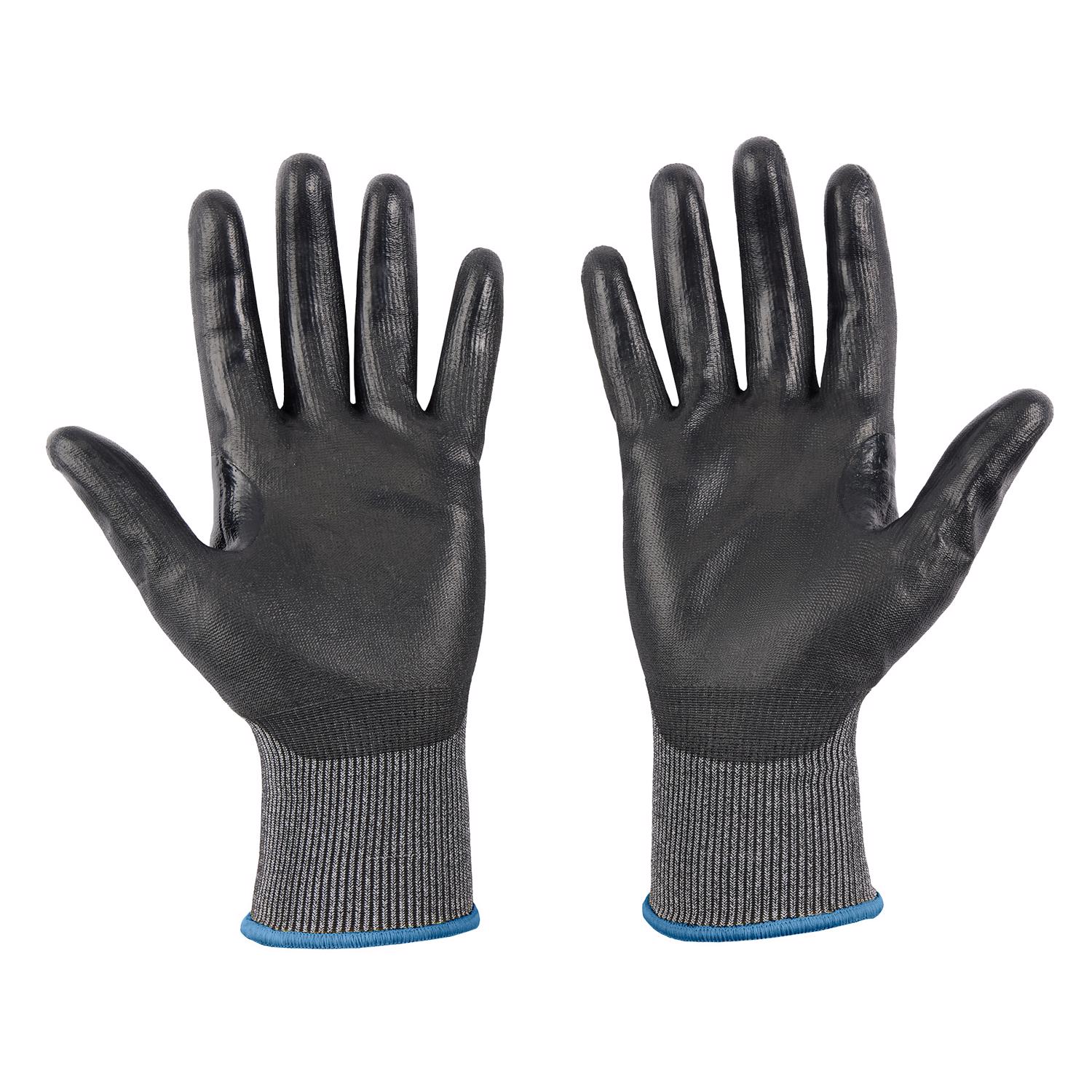 MW Unisex Indoor/Outdoor Dipped Gloves Black/Gray XL 1 pair