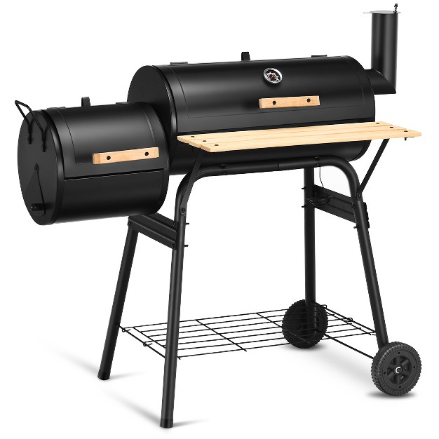 Costway Outdoor Bbq Grill Charcoal Barbecue Pit Patio Backyard Meat Cooker Smoker