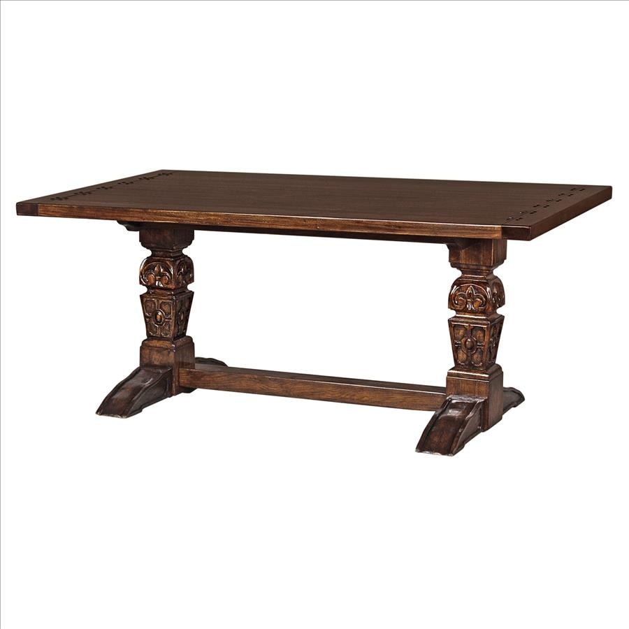 Design Toscano English Gothic Solid Wood Refectory High Table