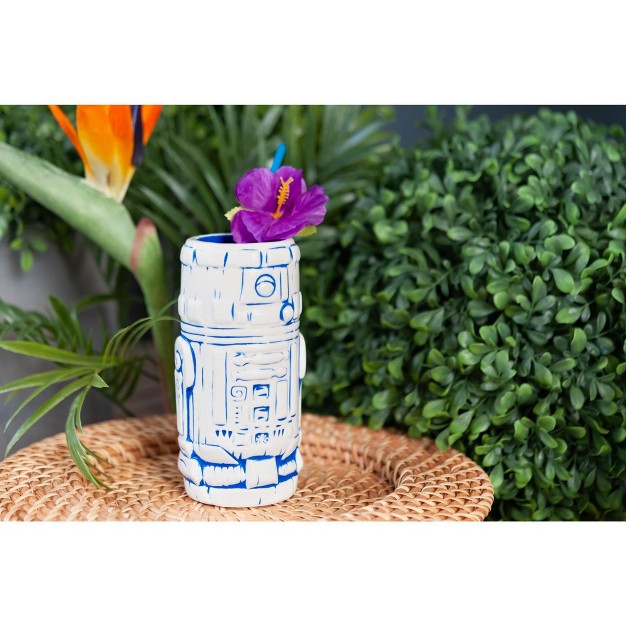 Beeline Creative Geeki Tikis Star Wars R2 d2 Mug Ceramic Tiki Style Cup Holds 14 Ounces