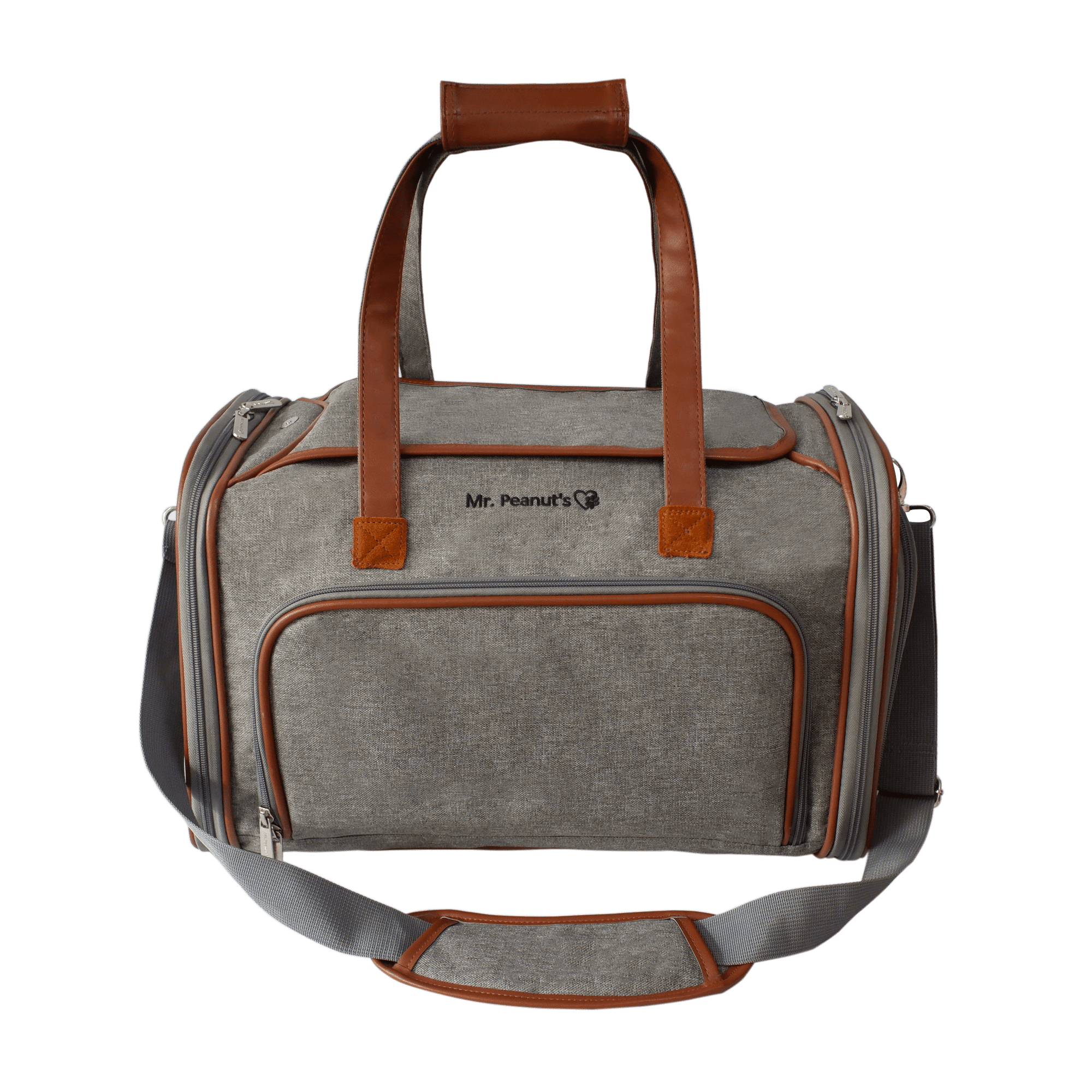 Gold Series Double Expandable Airline Capable Premium Pet Carrier - Platinum Gray