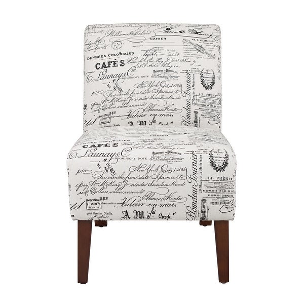 Porch and Den Bonner Written Text Print Accent Chair