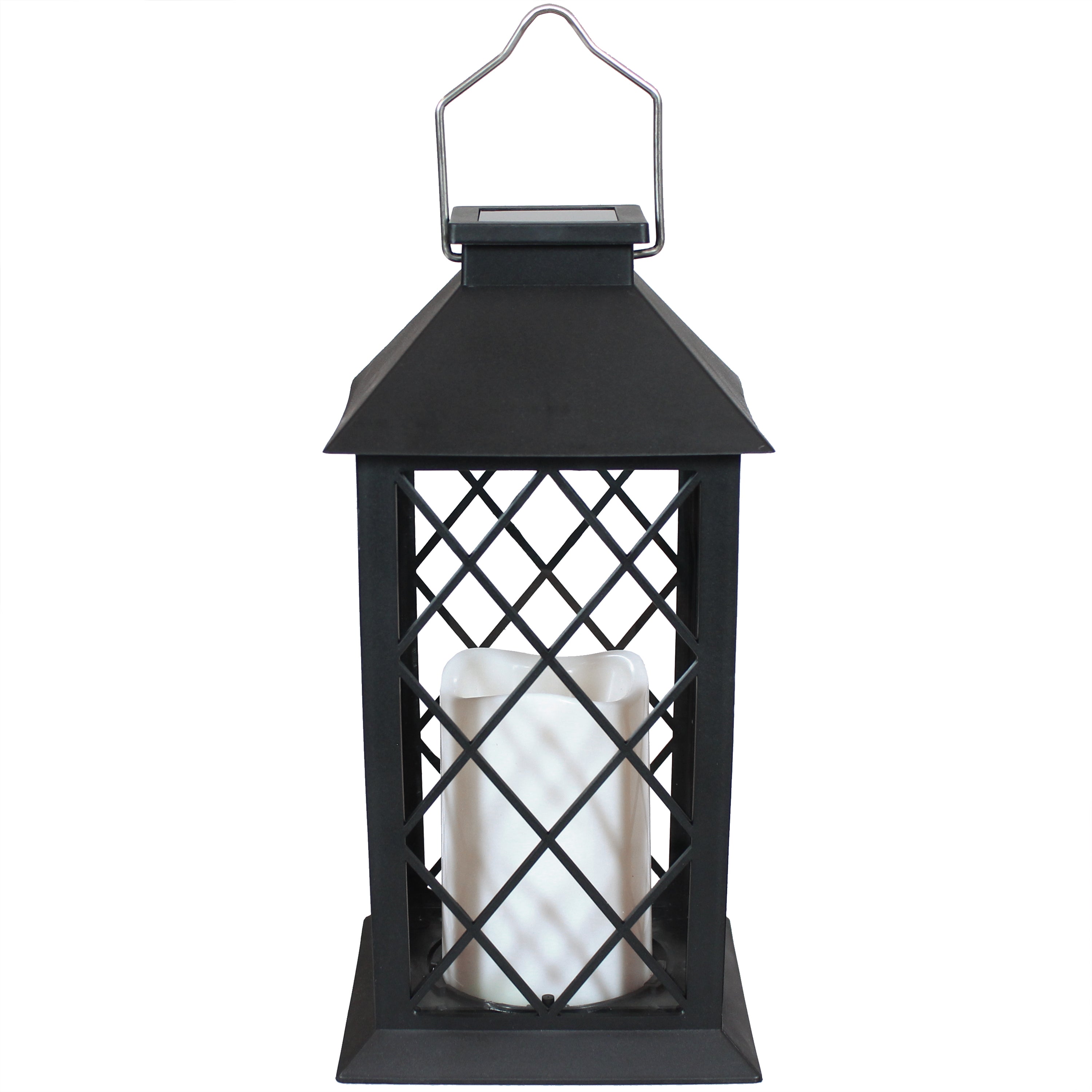 Sunnydaze Outdoor Concord Hanging Tabletop Solar LED Rustic Farmhouse Decorative Candle Lantern - 11