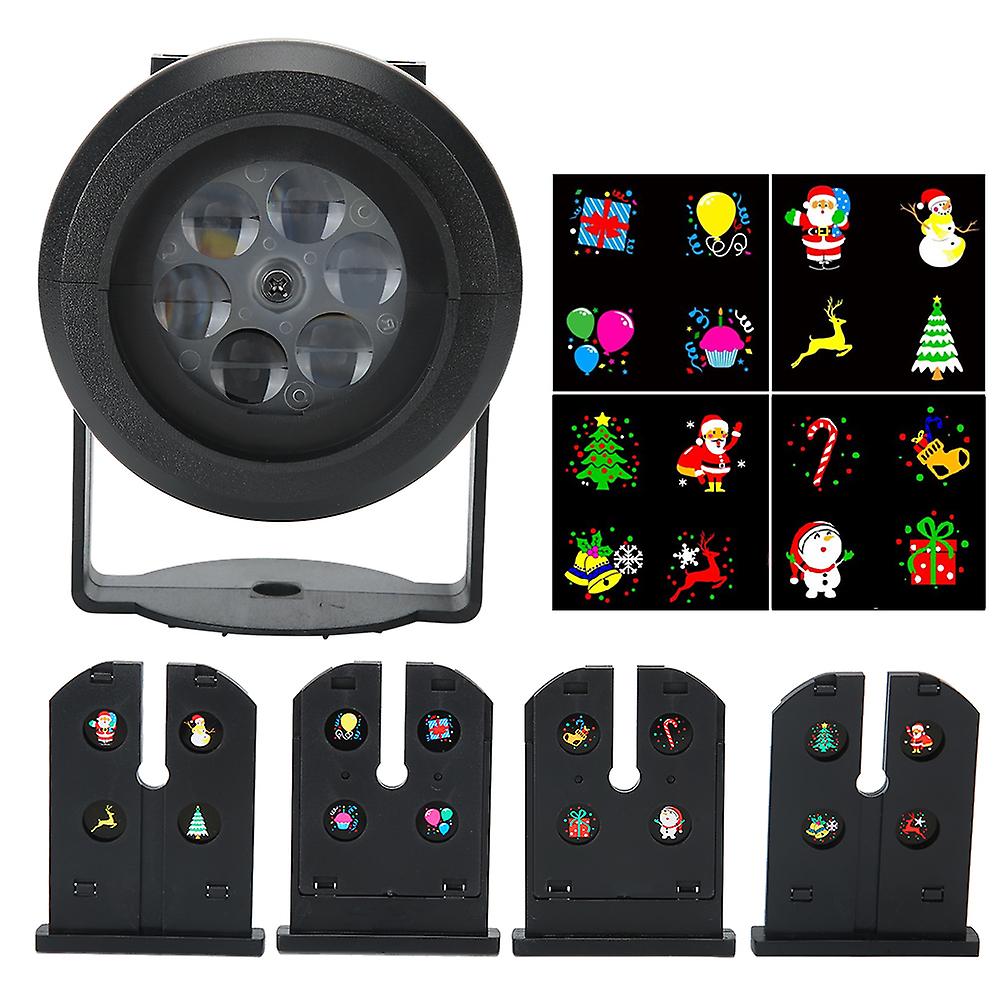 LED Rotating Christmas Halloween Decorative Ambient Light Projector Lamp US Plug 100-240V