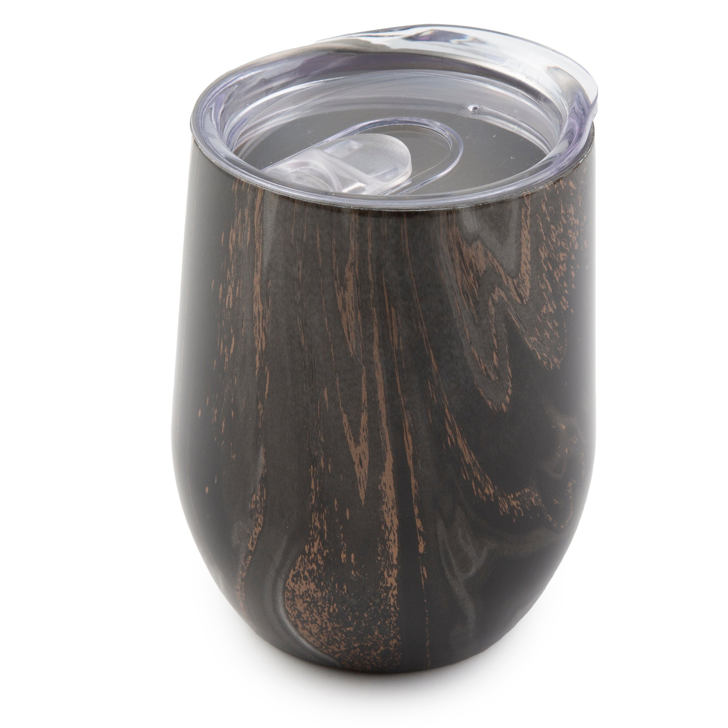 12 Oz Black Geo Wine Tumblers, Set Of 2