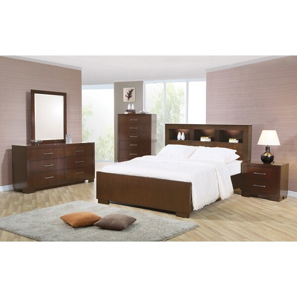 Ardino Cappuccino 4-piece Bedroom Set with 2 Nightstands and Chest - - 35210064