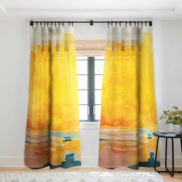 Lunetricotee Sunny Landscape Single Panel Sheer Window Curtain Deny Designs