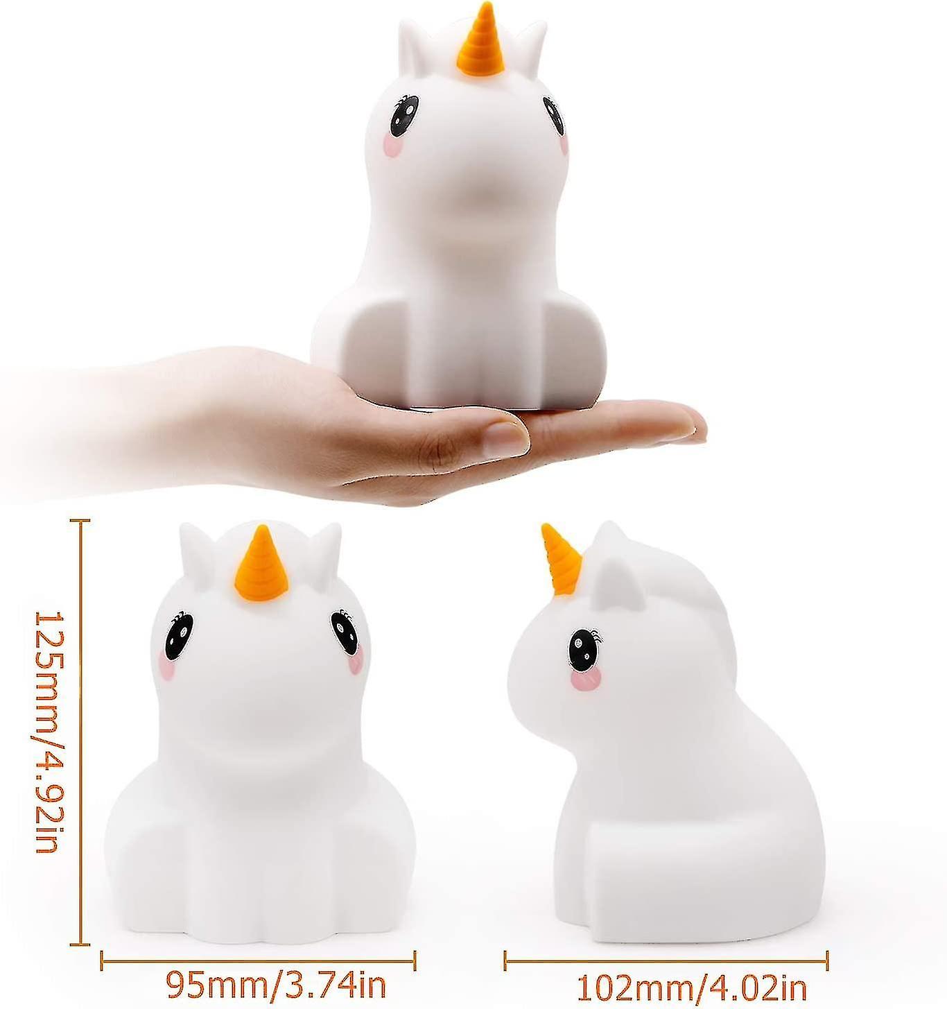 Night Light Children Rabbit - 9 Colors Bedside Lamp Children''s Room Lamp Portable Silicone Gift