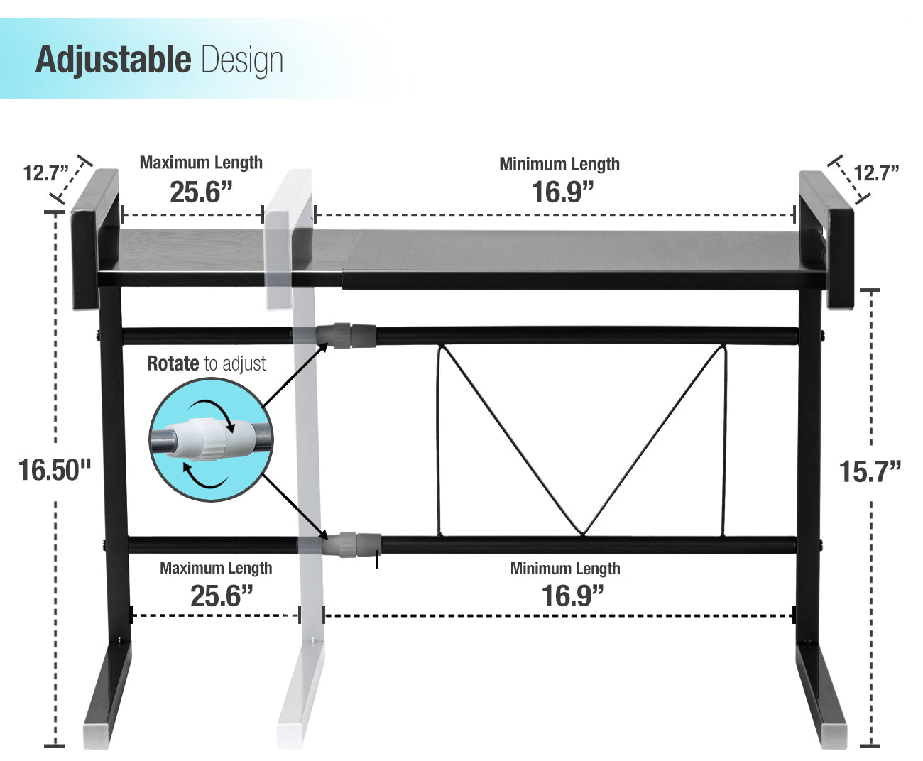 Expandable Microwave Shelf Stand