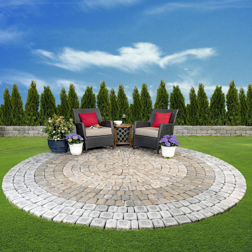 Mutual Materials 33.24 ft. x 1.375 ft. x 2.375 in. Summit Blend Old Dominion Paver Circle Expansion Kit (260 Pieces45.72 sq. ft.Pallet) PV060SRHPSBM