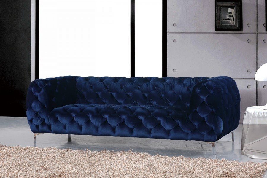 Mercer Velvet Chair   Midcentury   Sofas   by Meridian Furniture  Houzz