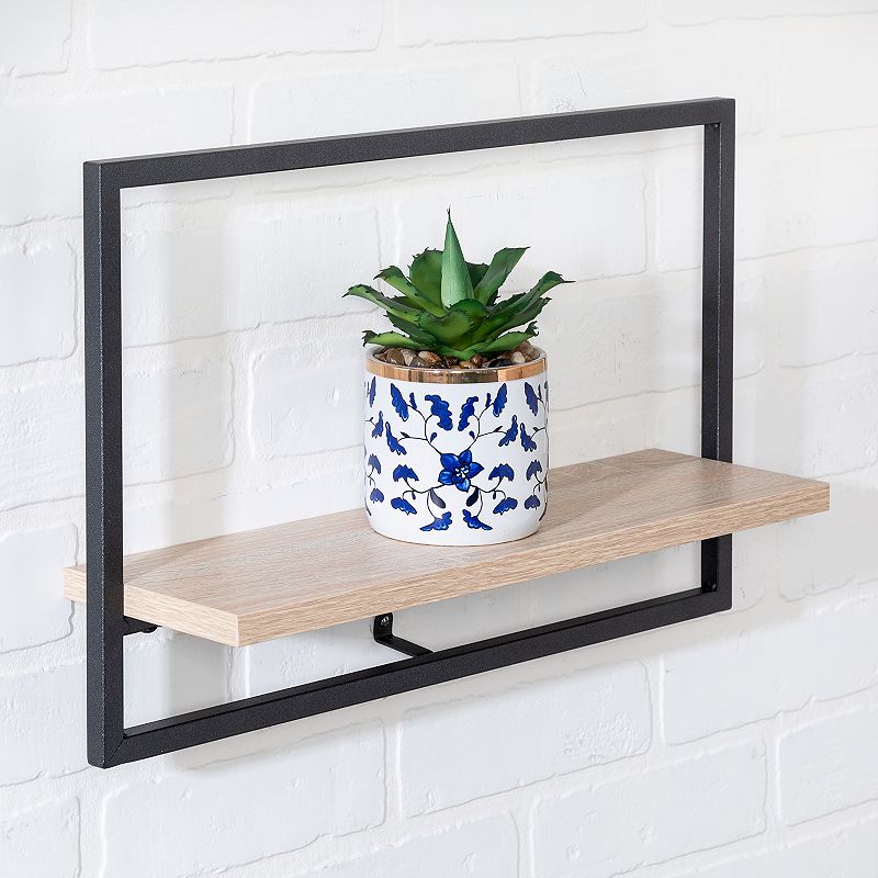 Honey-Can-Do Large Horizontal Floating Wall Shelf