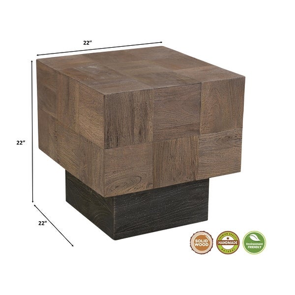 Caden Modern Solid Wood Side Table