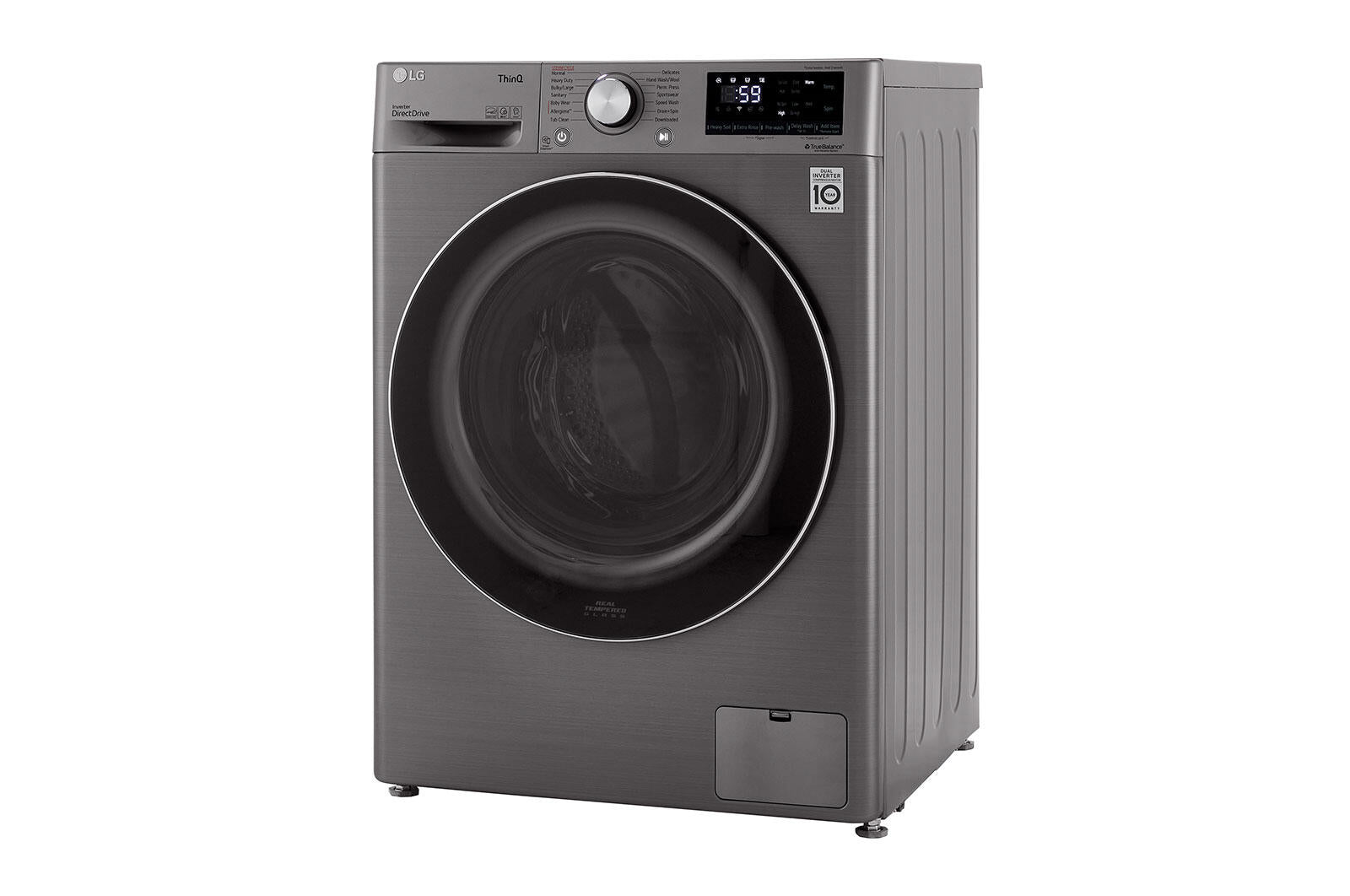 Lg WM1455HVA 2.4 Cu.Ft. Smart Wi-Fi Enabled Compact Front Load Washer With Built-In Intelligence