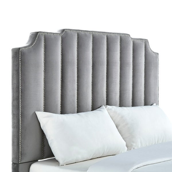 Chareau Velvet Upholstered Nailhead Headboard by iNSPIRE Q Bold - - 14428072