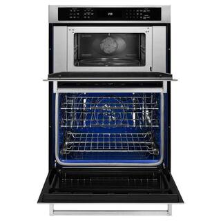 KitchenAid 27 in. Electric Even-Heat True Convection Wall Oven with Built-In Microwave in Stainless Steel KOCE507ESS