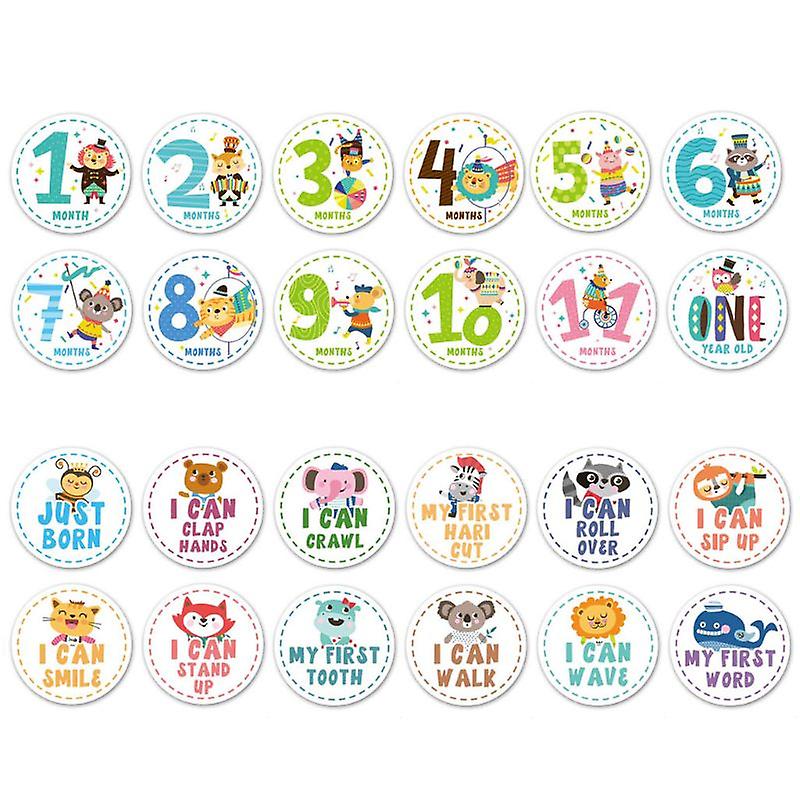 Baby Monthly Milestone Stickers Shower Registry Gift Scrapbook Photo Memory Keepsake 900c