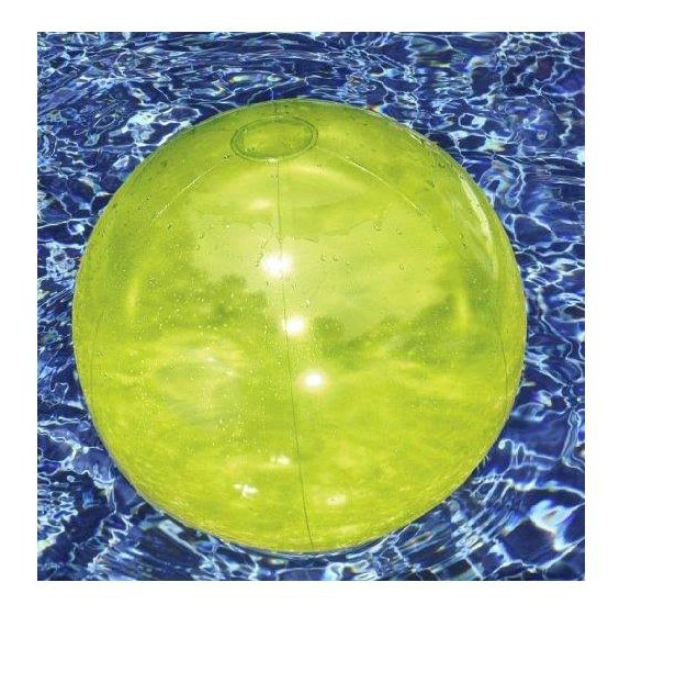 Swimline 20 Inflatable 6 panel Transparent Swimming Beach Ball Swimming Pool Toy Yellow