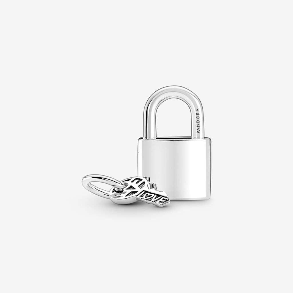 PANDORA  Padlock and Key Dangle Charm