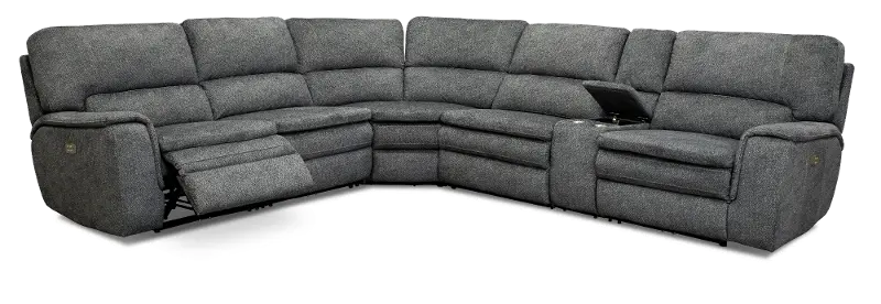 Casey Indigo 6 Piece Power Reclining Sectional