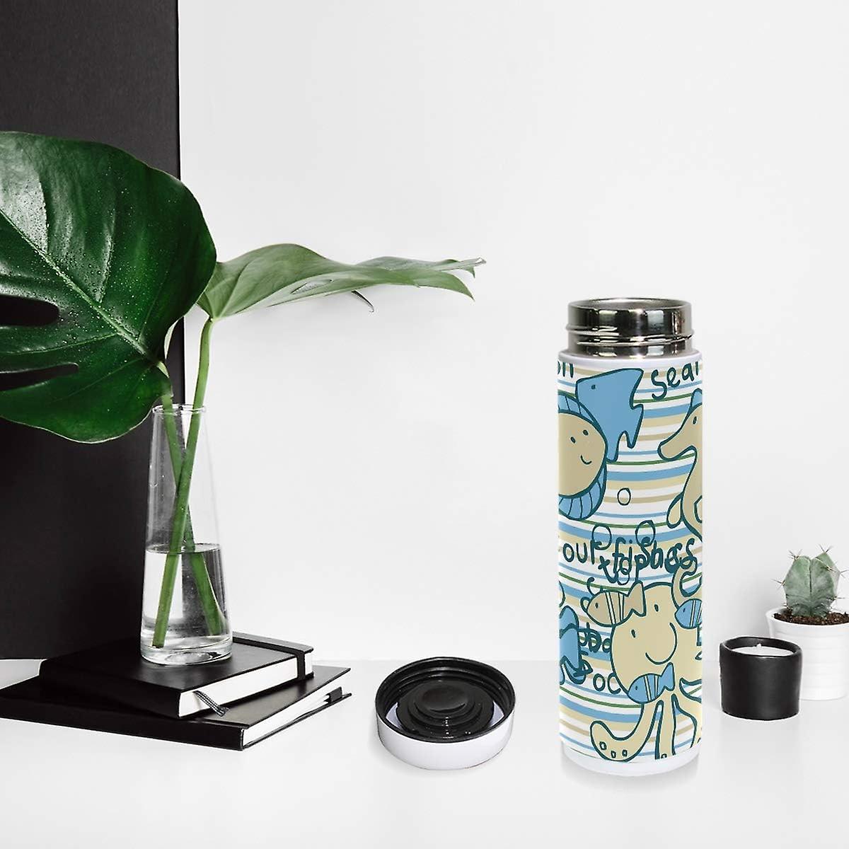 Vacuum Insulated Stainless Steel Water Bottle Octopus Seahorse Fish Thermos Tumblers Portable Hyrdoflask Travel Mug