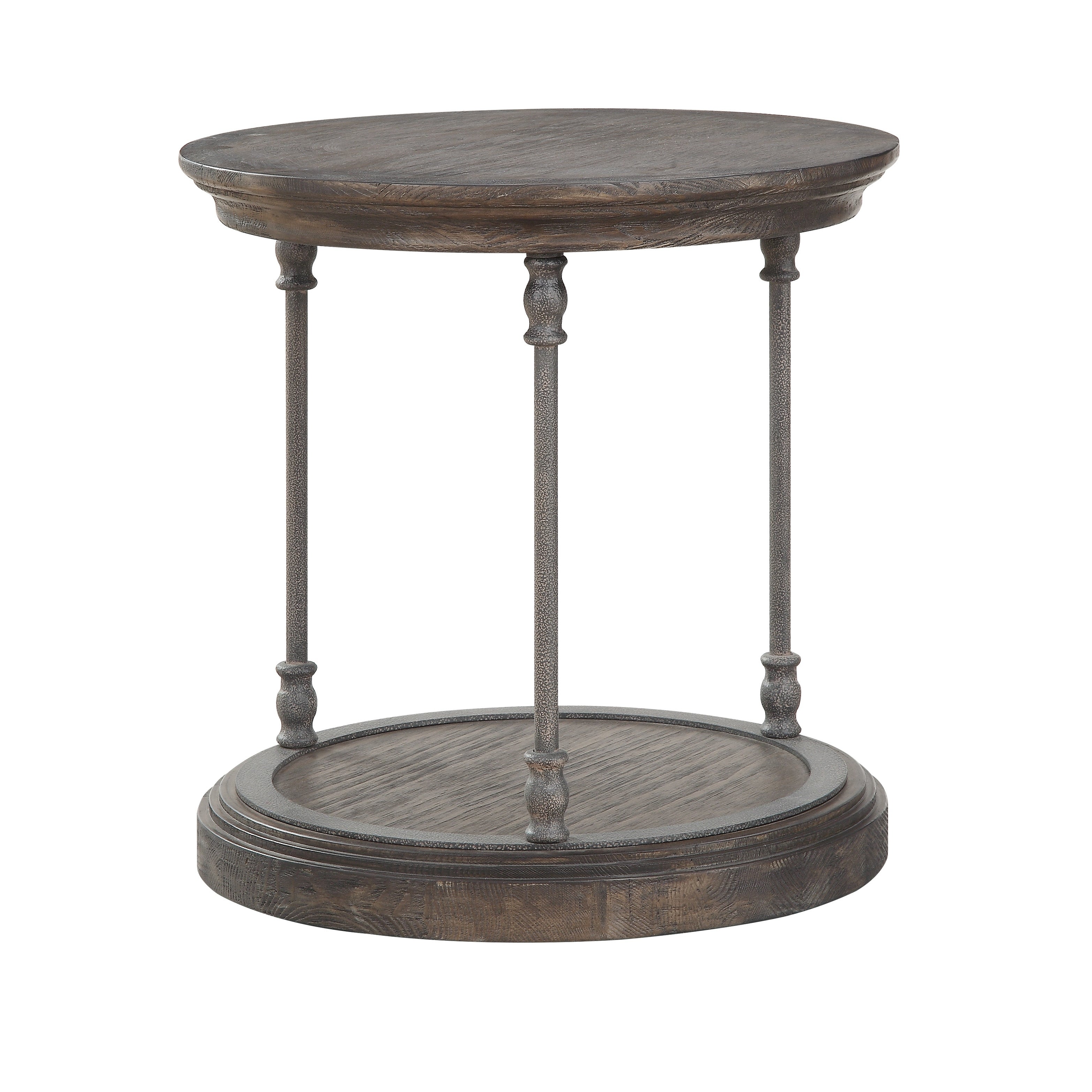 Somette Corbin Medium Brown Round End Table