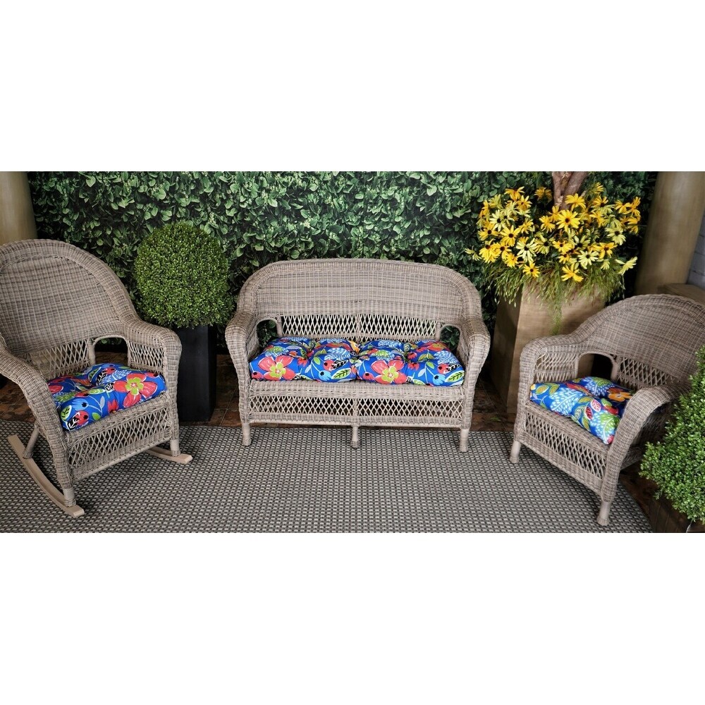 Outdoor Mariposa Colbalt 3 Piece Cushion Set   19x44