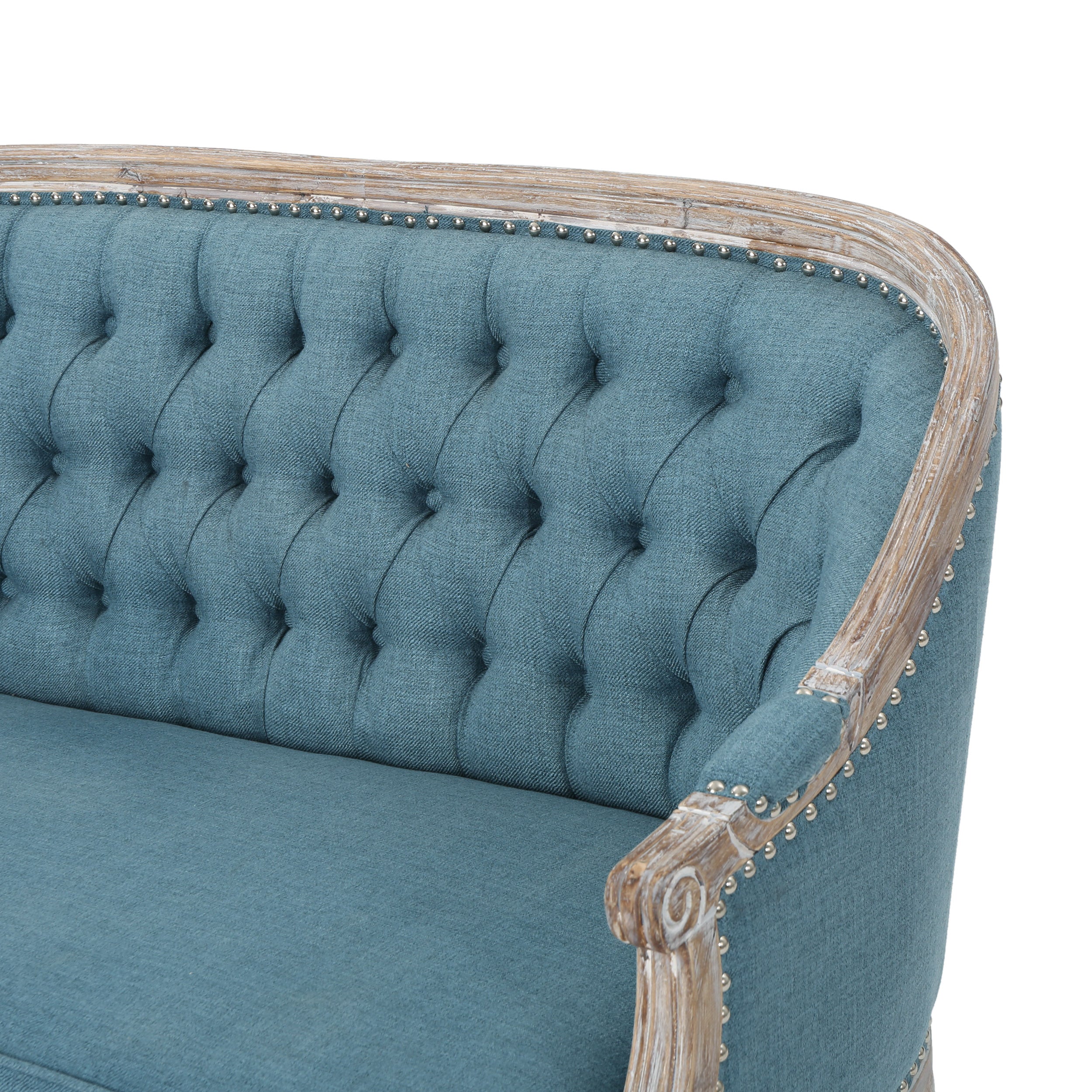 Megan Traditional Tufted Upholstered Loveseat