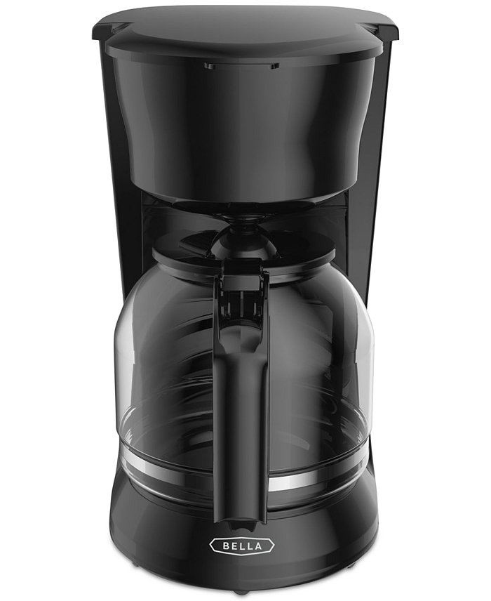 Bella 12-Cup Glass-Carafe Black Drip Coffee Maker