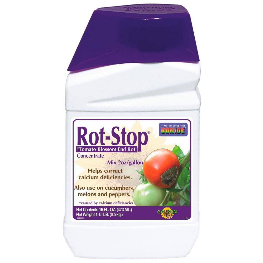 Bonide Rot-Stop Tomato Blossom End Rot 16 oz Concentrated Liquid Garden Fertilizer for Calcium Deficiency 166