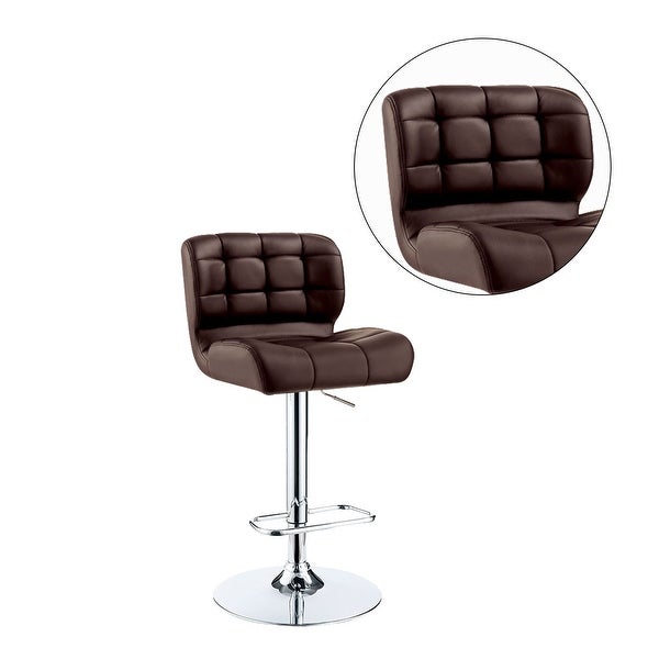 Leatherette and Metal Bar Stool