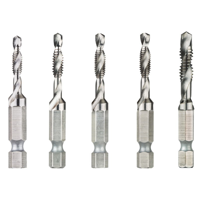 DW Steel SAE Drill and Tap Bit Set 5 pc