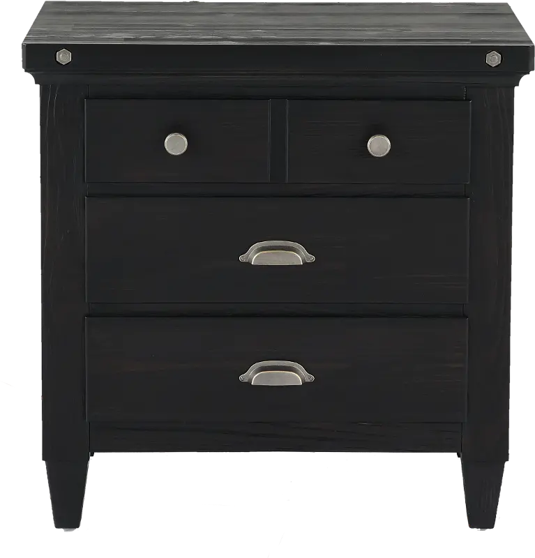 Sierra Obsidian Black Nightstand