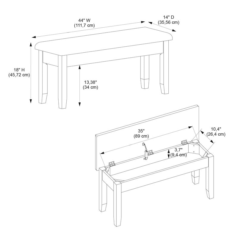 Jane Cushioned Storage Bench