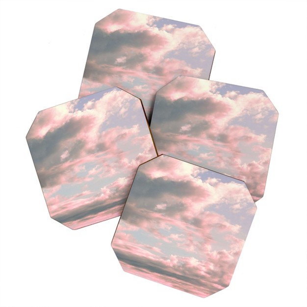 Emanuela Carratoni Delicate Sky Set Of 4 Coasters Deny Designs