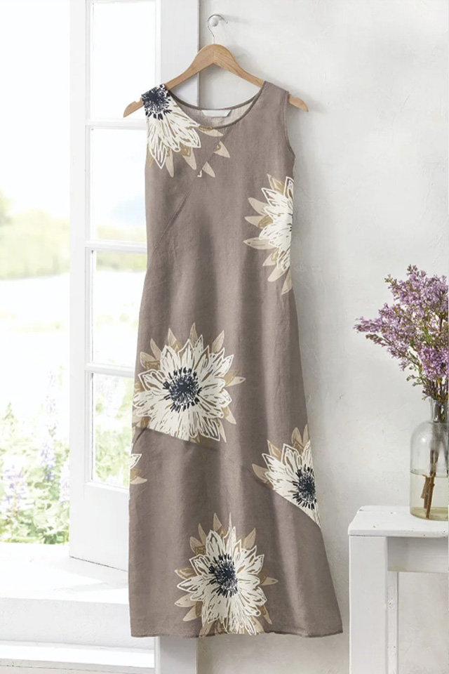 Bold Impressions Linen Dress