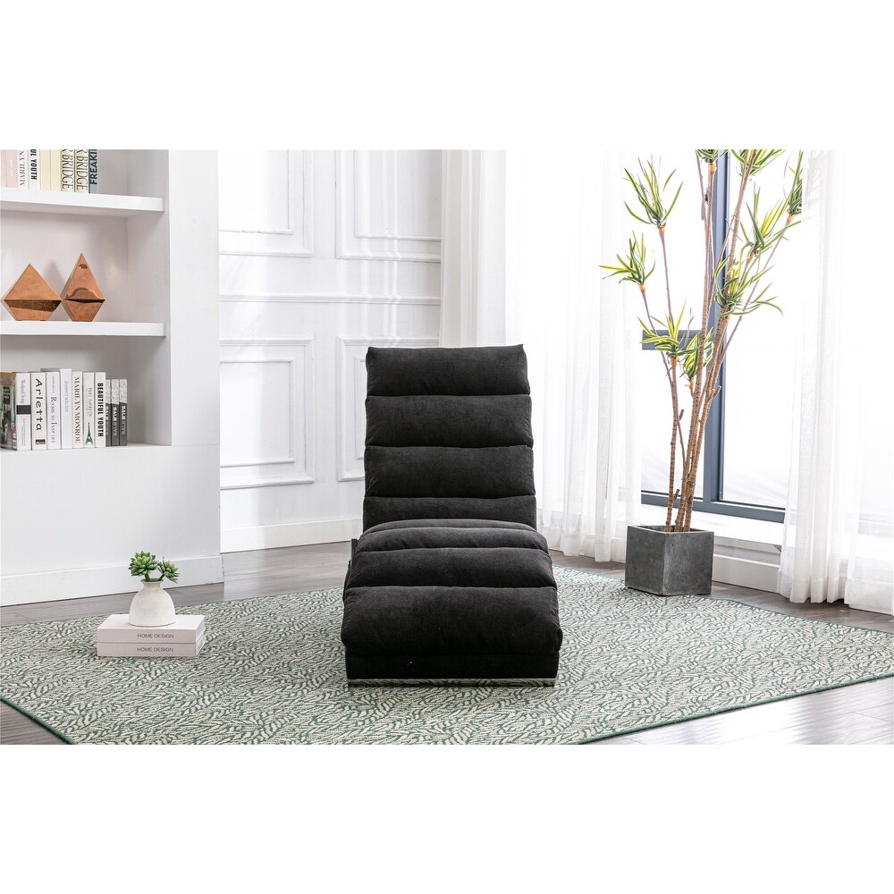 Modern Linen Chaise Lounge Chair Indoor Long Lounger for Living Room Office