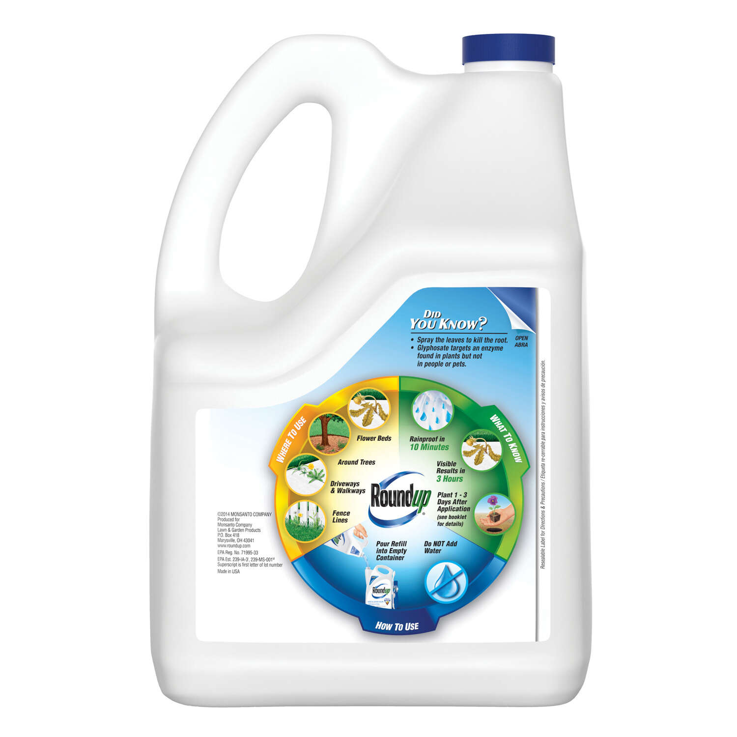 Roundup Weed and Grass Killer Refill RTU Liquid 1.25 gal