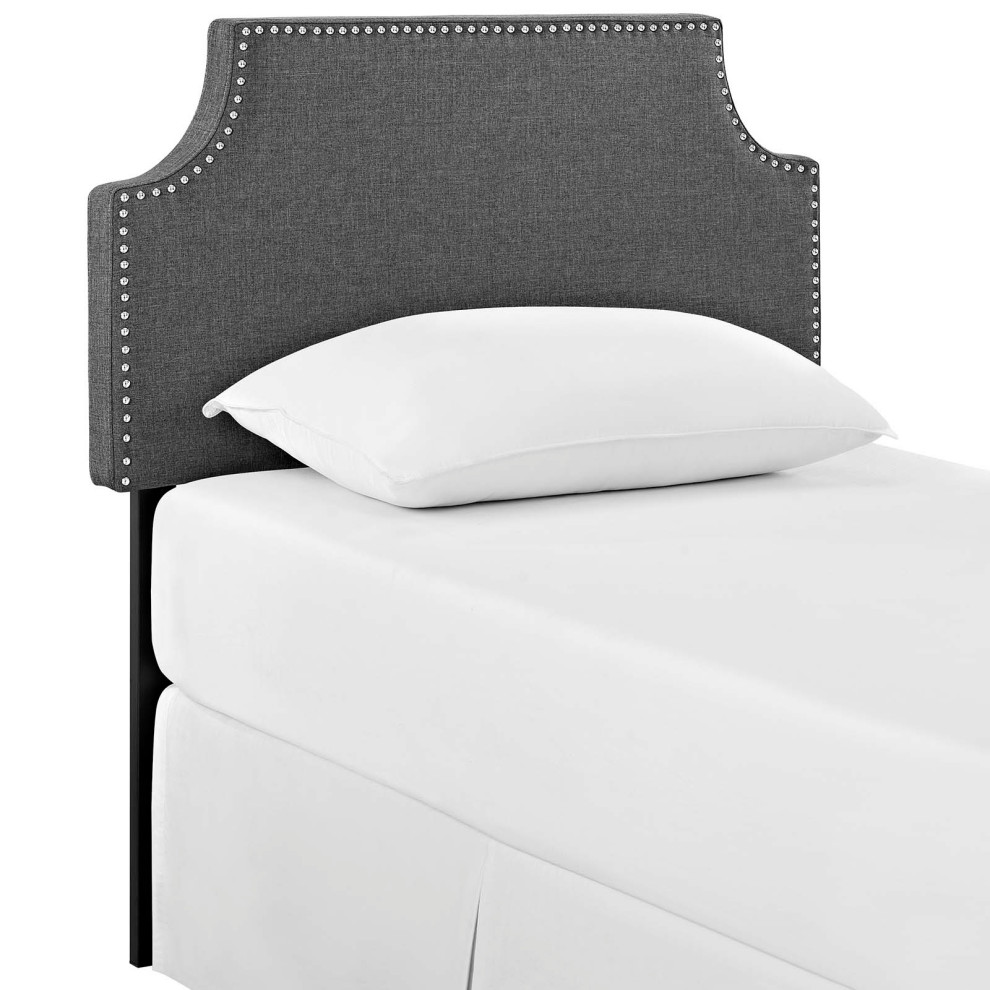 Laura Twin Upholstered Fabric Headboard   Transitional   Headboards   by Modway  Houzz