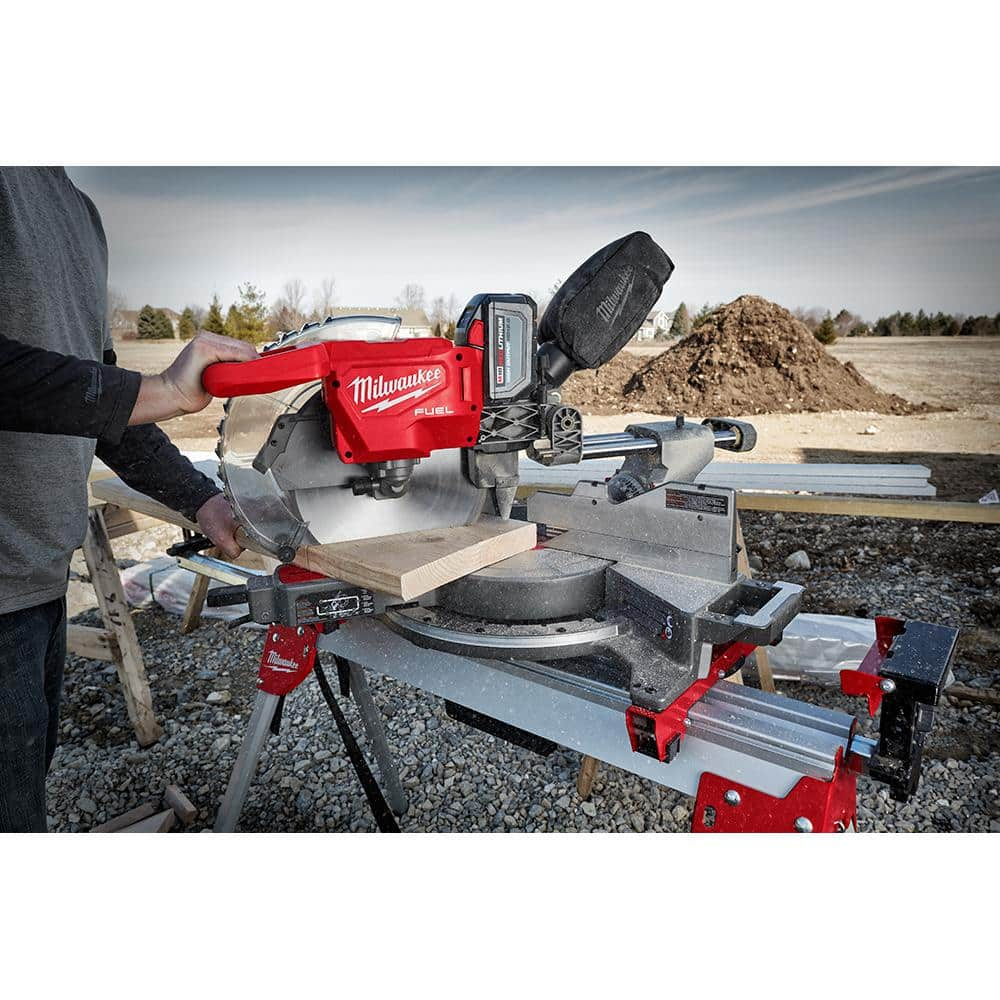 Milwaukee M18 FUEL 18V Lithium-Ion Brushless 12 in. Cordless Dual Bevel Sliding Compound Miter Saw with 8-1/4 in. Table Saw 2739-20-2736-20