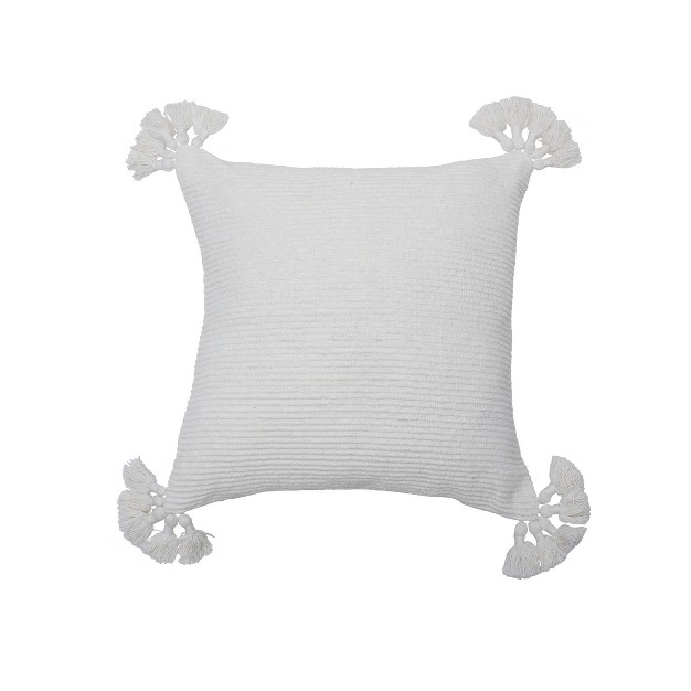 X 22 quot Newport White Textured Throw Pillow