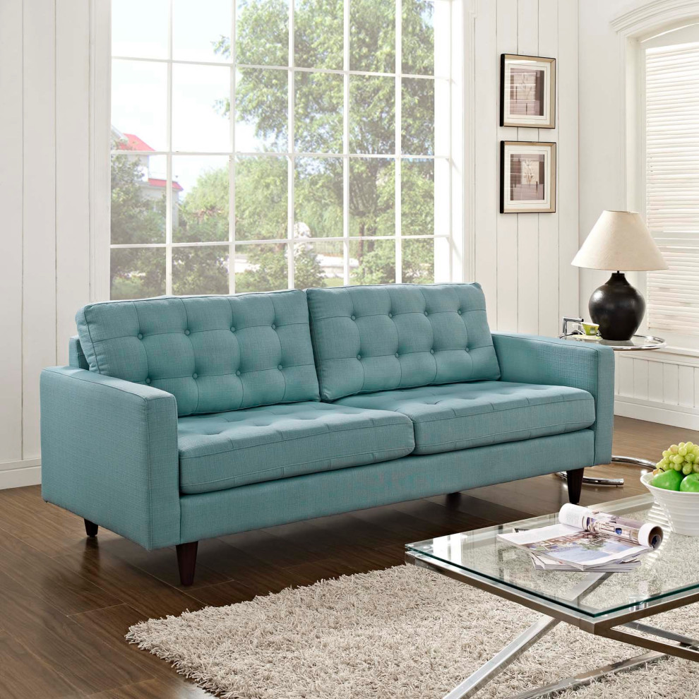 Empress Upholstered Fabric Sofa   Midcentury   Sofas   by Simple Relax  Houzz